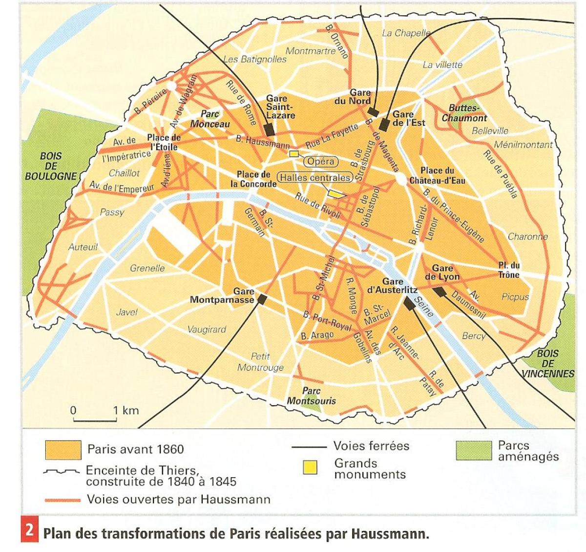 แผนที่ของ Haussmann ปารีส
