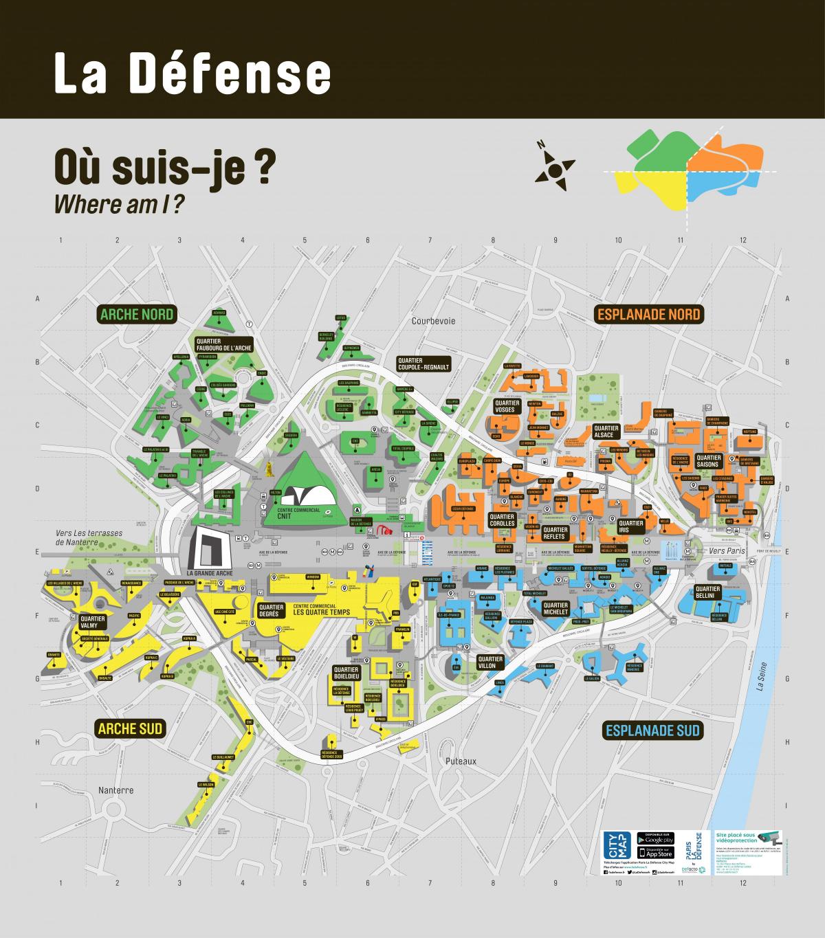 แผนที่ของ La Défense