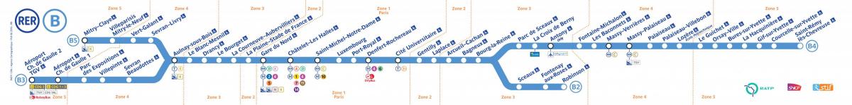 แผนที่ของ RER บี