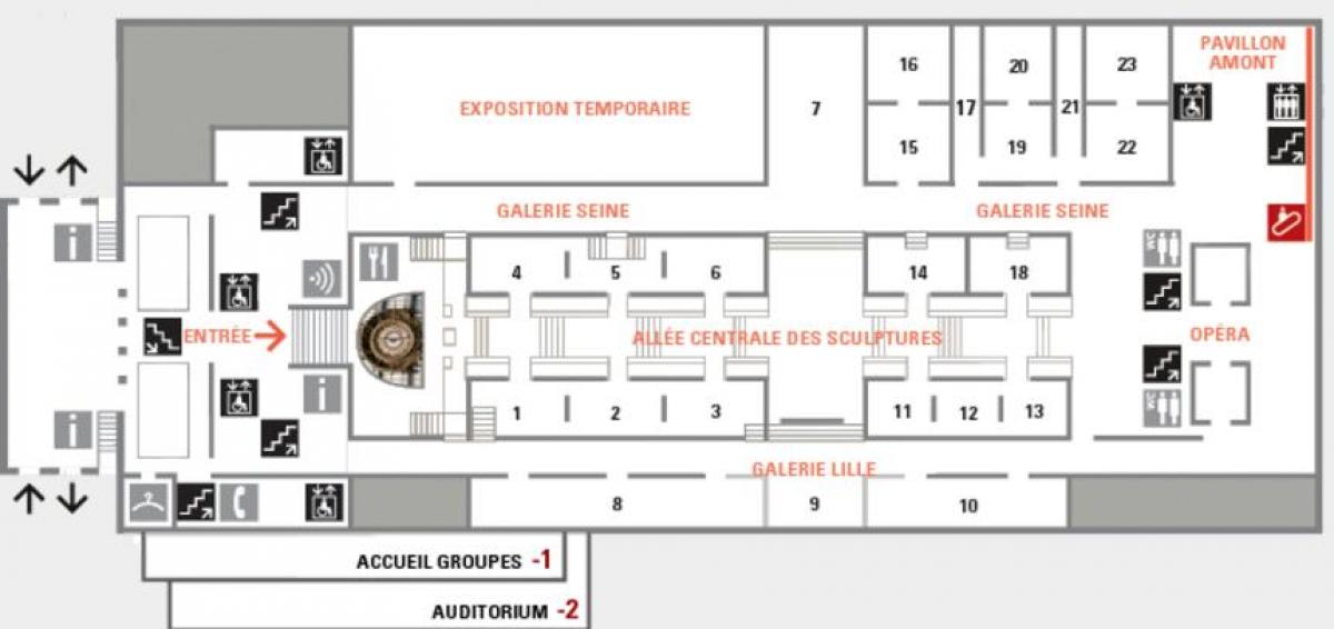 แผนที่ของ Musée d 'Orsay