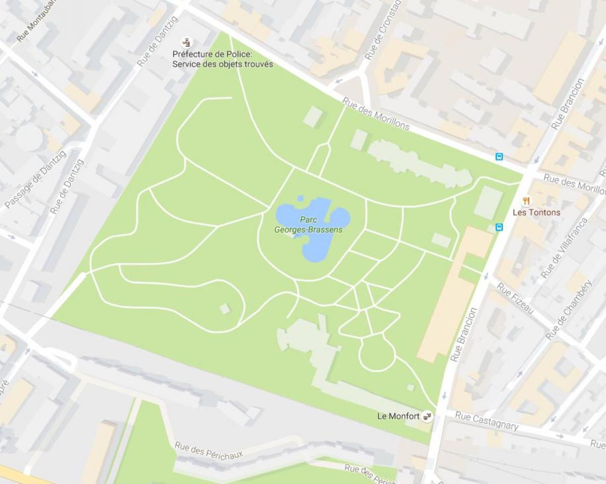แผนที่ของ Parc Georges-Brassens