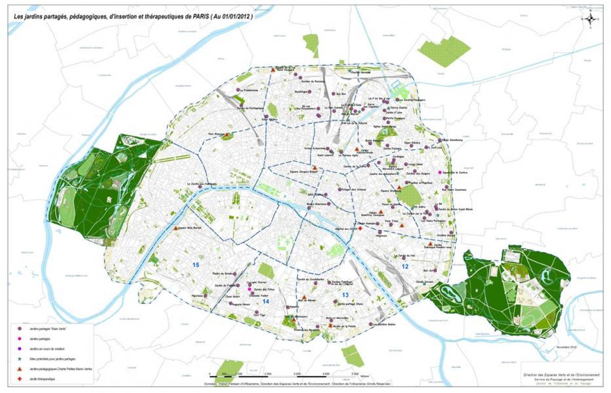 แผนที่ของปารีสวน
