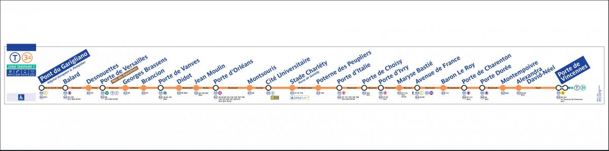 แผนที่ปารีส Tramway T3a