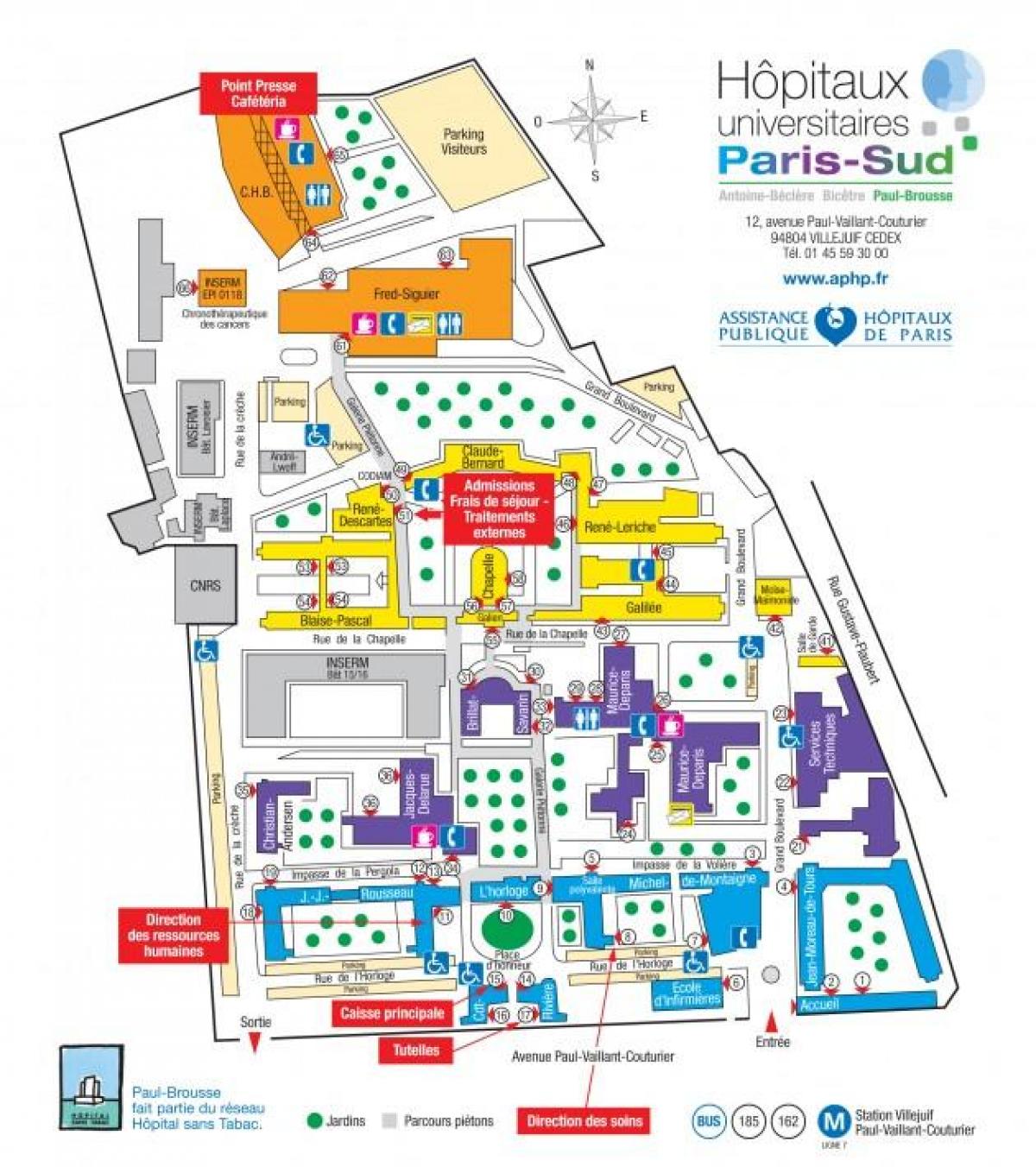 แผนที่ของพอล-Brousse โรงพยาบาล