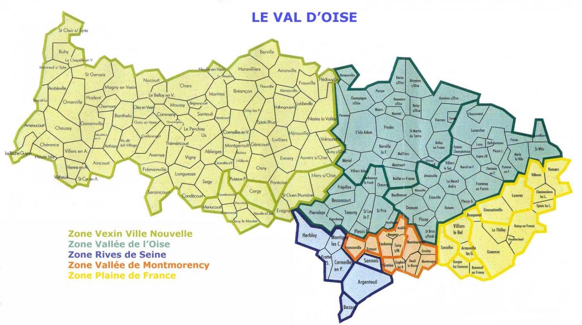 แผนที่วาล-d 'Oise