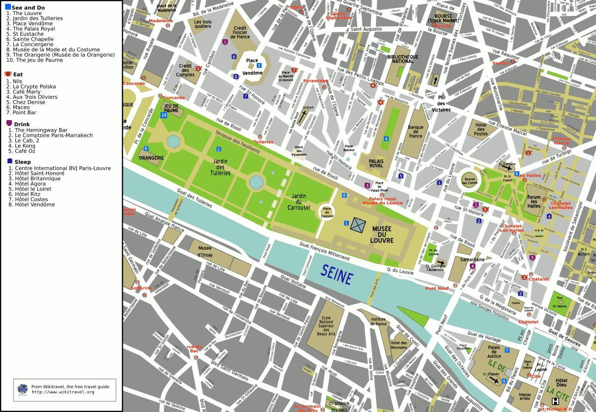 แผนที่ของให้หน่วยที่ 1 ระงับ arrondissement ของปารีส
