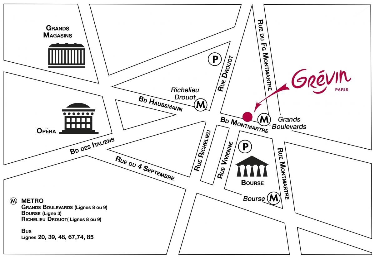 แผนที่ของ Musée Grévin