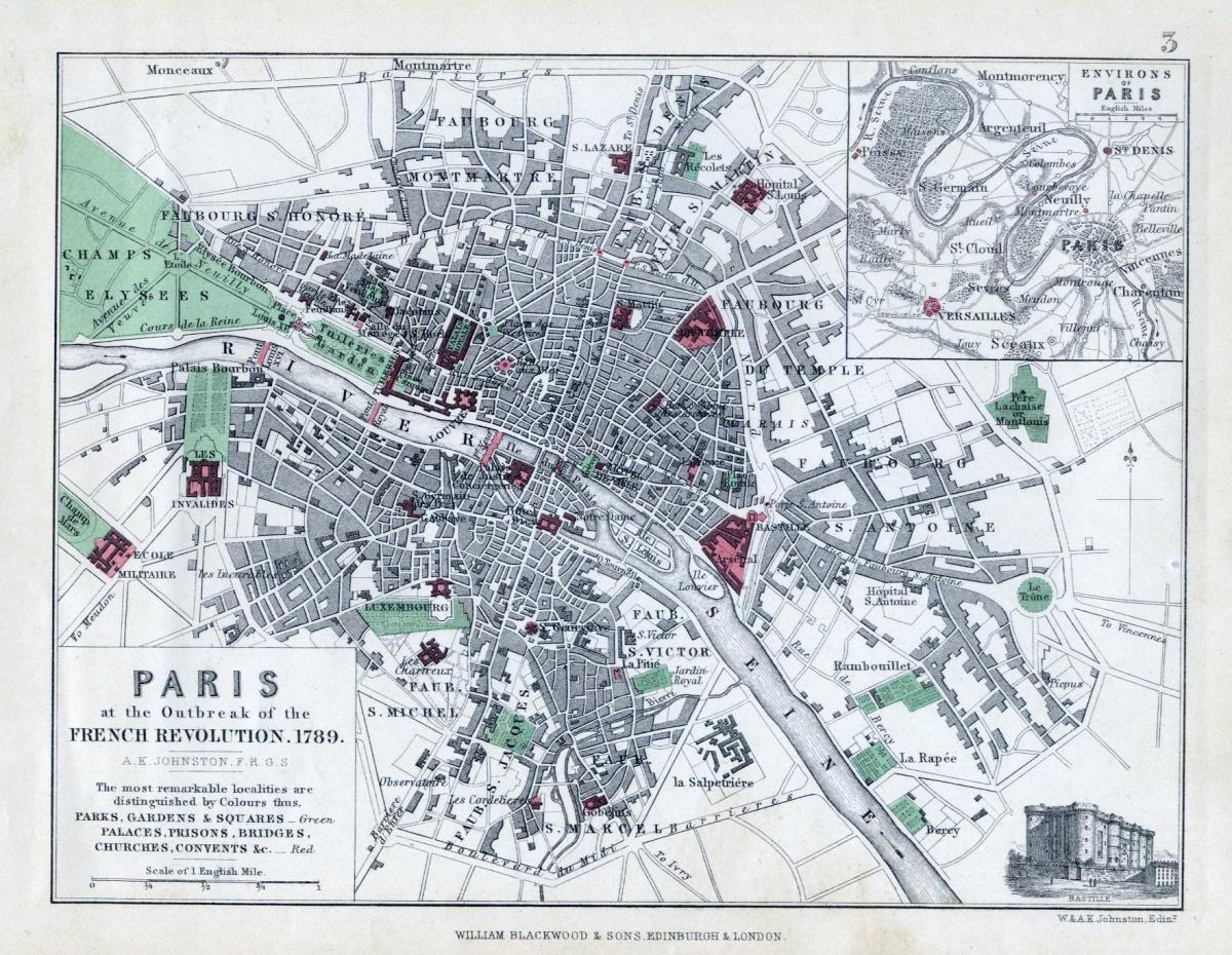 แผนที่ปารีส 1789