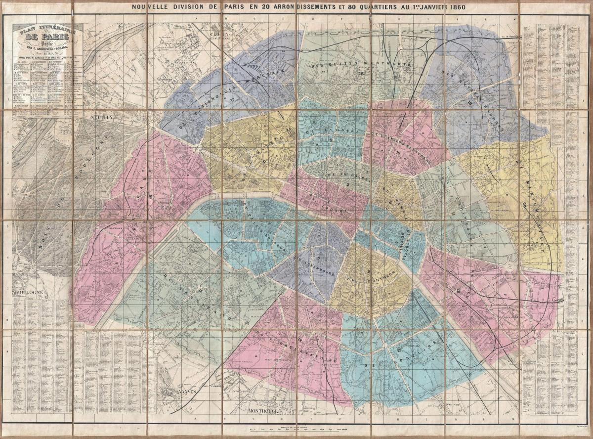 แผนที่ปารีส 1860
