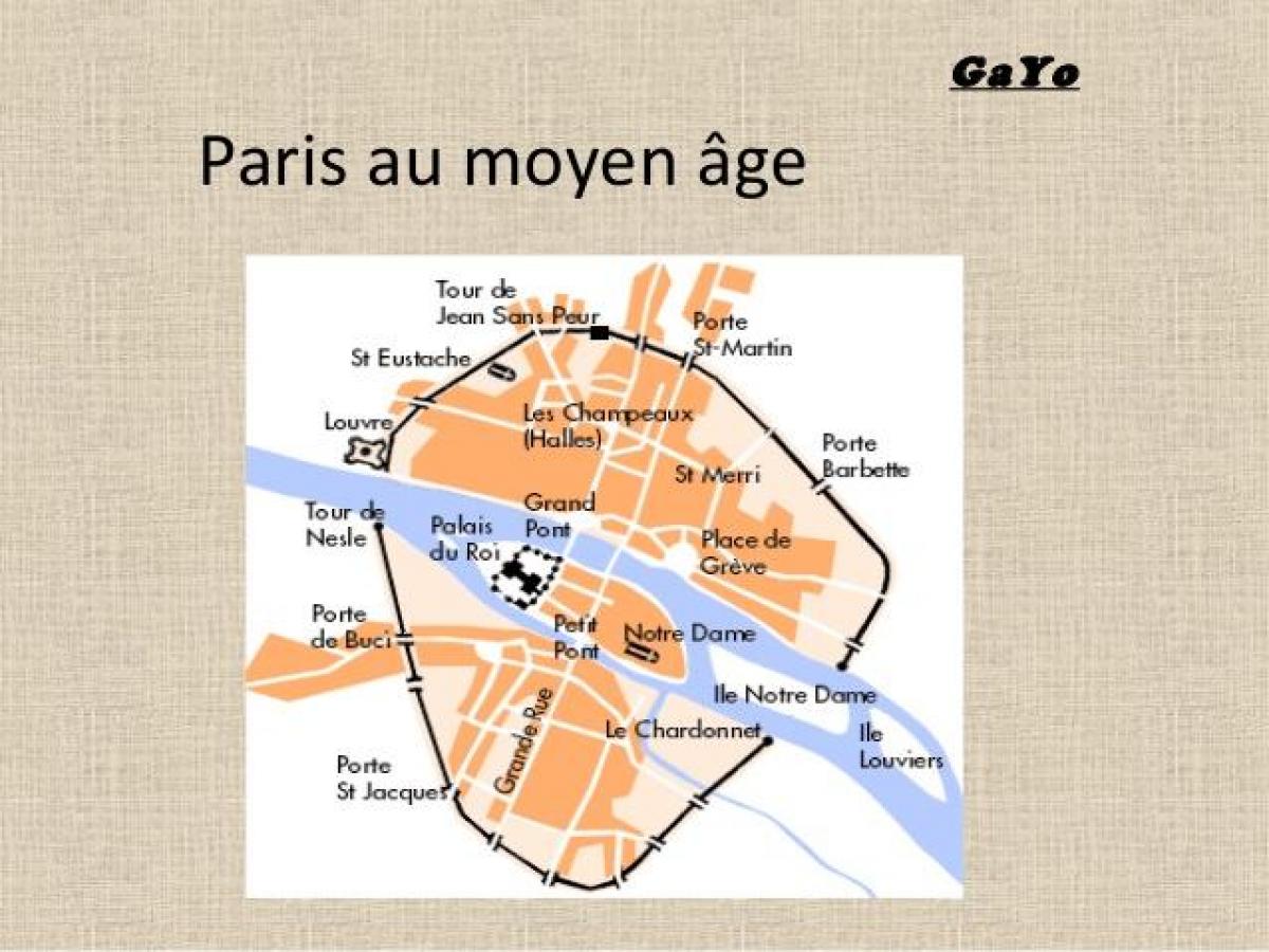 แผนที่ปารีสในยุคกลาง