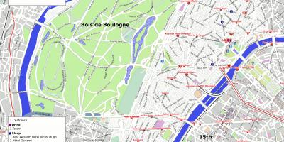 แผนที่ของ 16 arrondissement ของปารีส