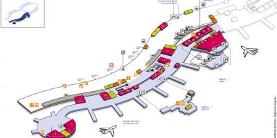 แผนที่ของ CDG สนามบินเทอร์มินัล 2A