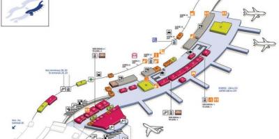 แผนที่ของ CDG สนามบินเทอร์มินัล 2C