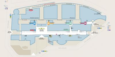 แผนที่ของ Georges-Pompidou โรงพยาบาล