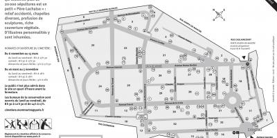 แผนที่ของ Montmartre สุสาน