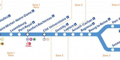 แผนที่ของ RER บี