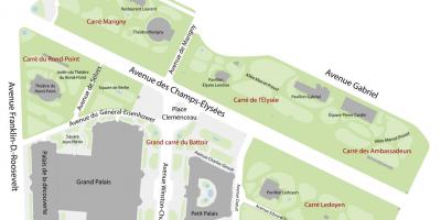 แผนที่ของ The Jardin des แชมป์ Élysées