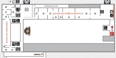 แผนที่ของ Musée d 'Orsay ระดับ 5
