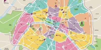 แผนที่ปารีส attractions