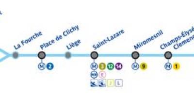 แผนที่ปารีสของรถไฟใต้ดินสาย 13