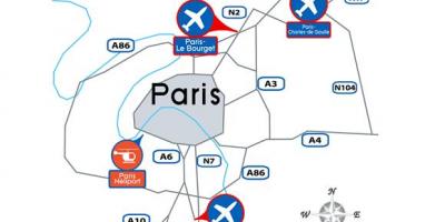 แผนที่ปารีสนามบิน