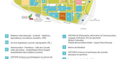 แผนที่ของมหาวิทยาลัย france. kgm