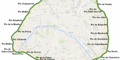 แผนที่ของเมืองระตูเมืองของปารีส