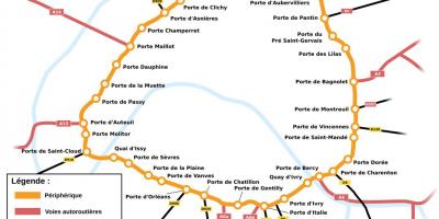 แผนที่ของเมืองหรอก Périphérique